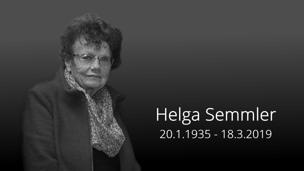 Trauer um Helga Semmler