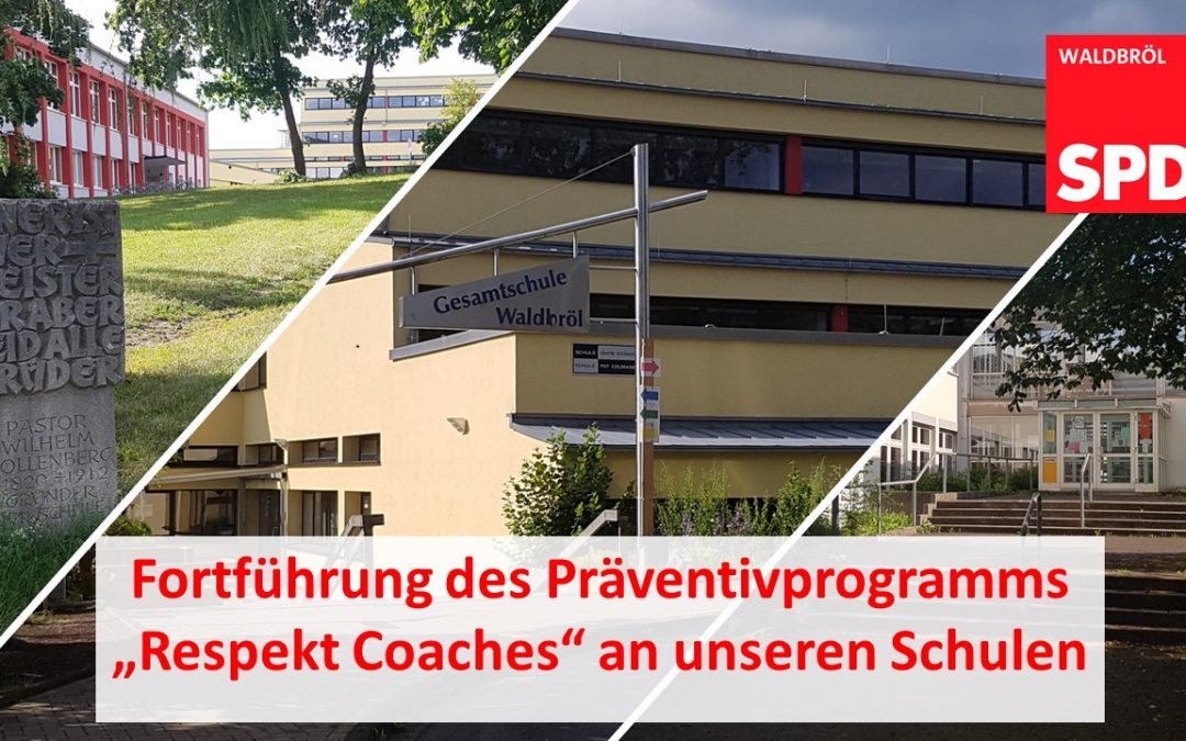 „Respekt Coaches“ – Fortführung des Präventivprogramms an den Waldbröler Schulen