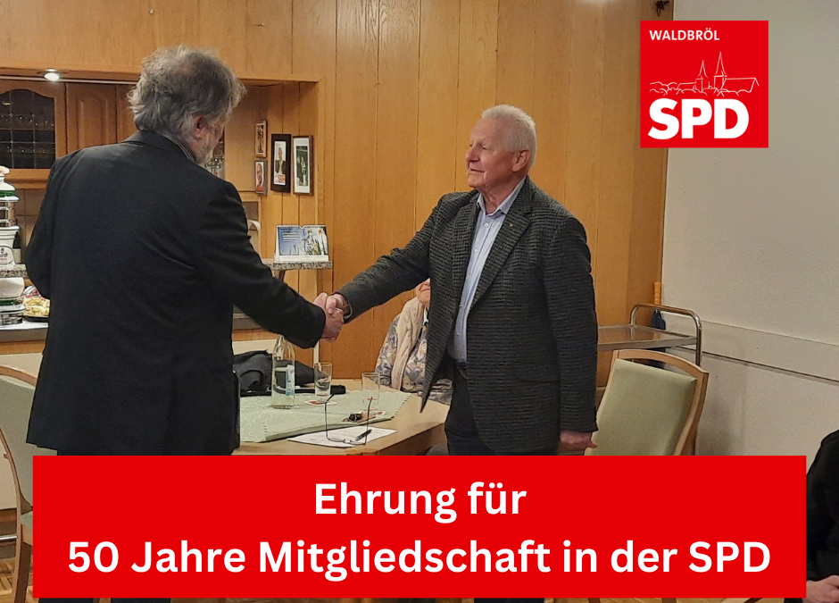 50 Jahre Mitgliedschaft in der SPD
