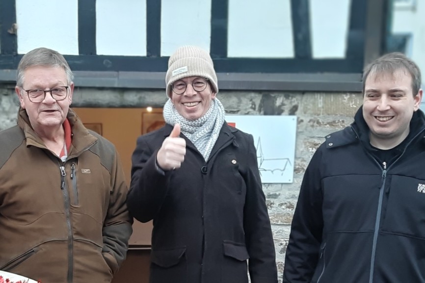 Rückblick auf den Marktbesuch am 13.2. mit Pascal Reinhardt und Friedhelm Julius Beucher