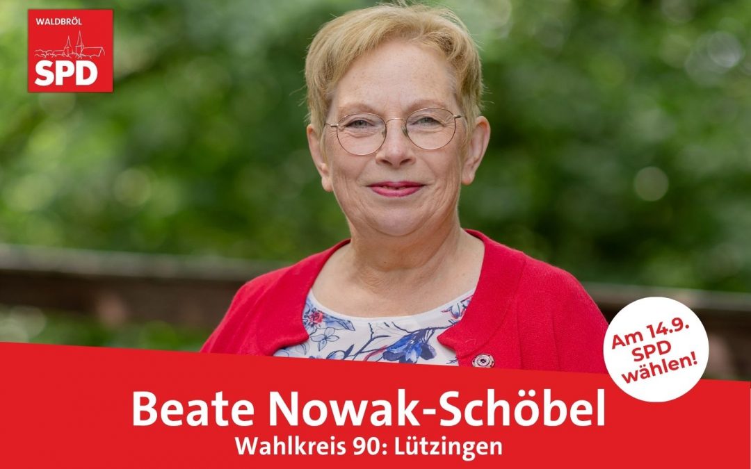 Unsere Kandidatin für Wahlkreis 90 (Lützingen): Beate Nowak-Schöbel