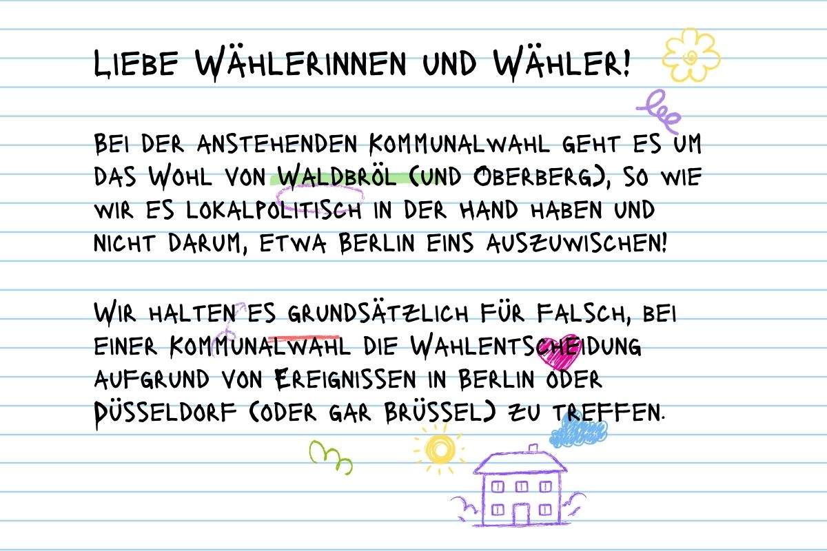 Brief an die Wähler